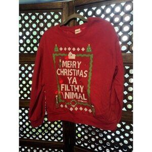 Home Alone Merry Christmas Ya Filthy Animal Lightup Sweatshirt Size Large